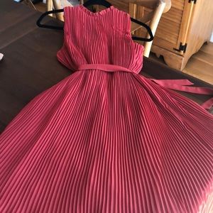 NWT burnt orange/red pleated dress